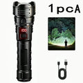 2PCS Super Bright Rechargeable LED Flashlight with COB Side Light & Digital Display, USB-C Fast Charging, Zoomable Tactical Torch for Outdoor Camping Hiking Emergency