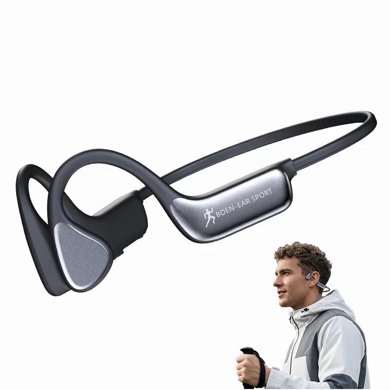 Bone Conduction Wireless Bluetooth Headphones Bluetooth 6.0 Sport Earphones Water And Sweat Proof Headset HD Call  Bluetooth Headphones With Mic