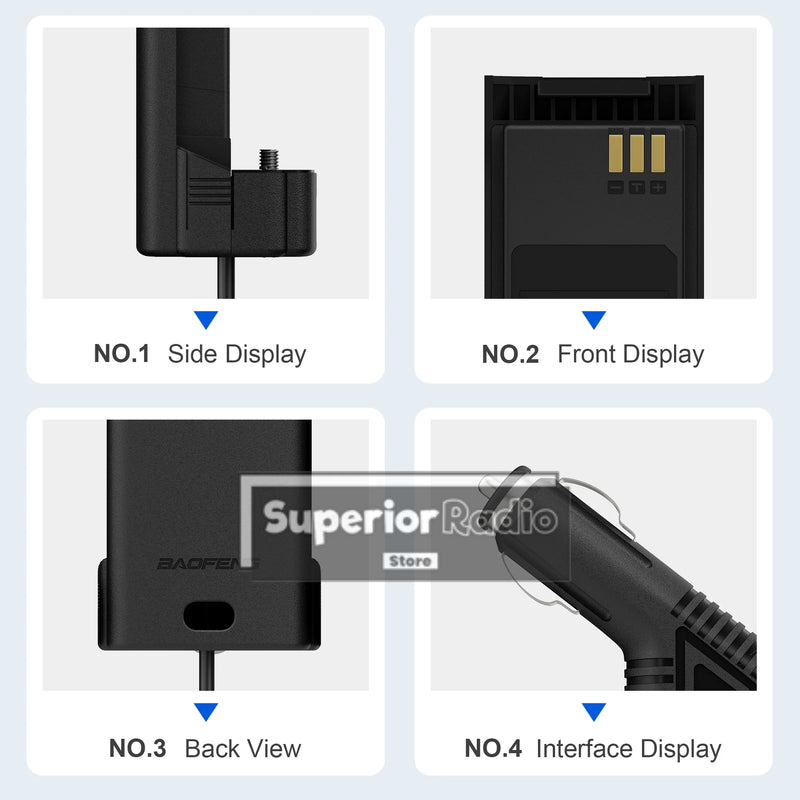 Baofeng UV-32 DM-32 Battery Eliminator 12-24V DM32 UV-32 Walkie Talkie Car Charger Radio Cigarette Lighter Accessories 1/2/5PCS