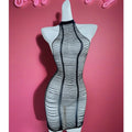 1PC Women Sexy Lingerie Sexy Fishnet Cover Up For Valentine's Day Without Bikini Hollow Out Bodycon Dress See DS711