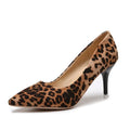 Plus Size 44 Sexy Elegant Women's Fashion Shoes Leopard Print Fashion Pointed Toe High Heels 8.5cm Sandals Chaussure Femme 2025