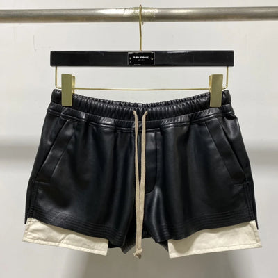 Owen Seak Women‘s Casual Short Mini Slim Fit PU Leather | SAMAG