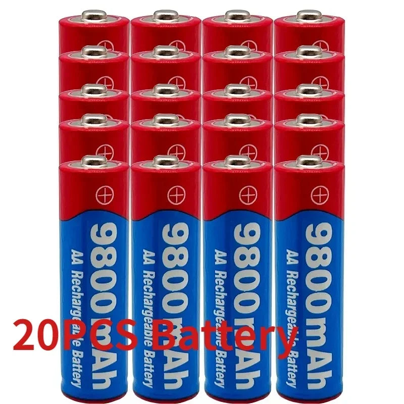 2026 New AA Rechargeable Batteries 9800Mah 1.5V New LED Lamp Toy Alkaline Rechargeable Battery Mp3