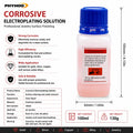 PHYHOO Professional Jewelry Electroplating Solution Kit Gold Silver Rose Plating Formula Fluid System For Workshop DIY Crafts