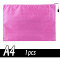 A4/A6 Pencil Bag Zipper Pouch Document Puzzle Bag Waterproof Zip File Folders Pencil Case Storage Bags School Office Supplies