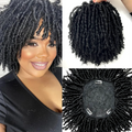 Synthetic Dreadlock Braided Half Wig Black Brown Blonde Grey Soft Faux Locs Natural Style Cosplay Costume Party Daily Anime Wigs