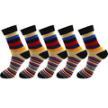 5 Pair Men's Striped Combed Cotton Socks Original Design | SAMAG