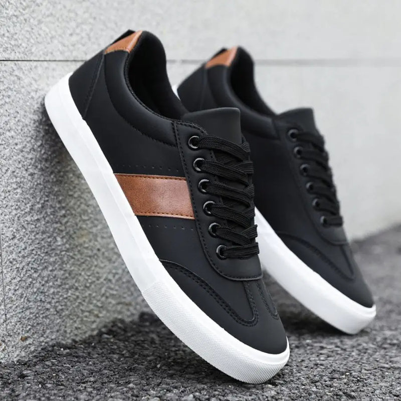 Men's Fashionable Casual Sports Sneakers - Round-Toe Lace-Up Design, Offering a Comfortable Experience Suitable for All Seasons