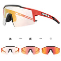 Kapvoe Red Photochromic Cycling Sunglasses for Men Blue | SAMAG
