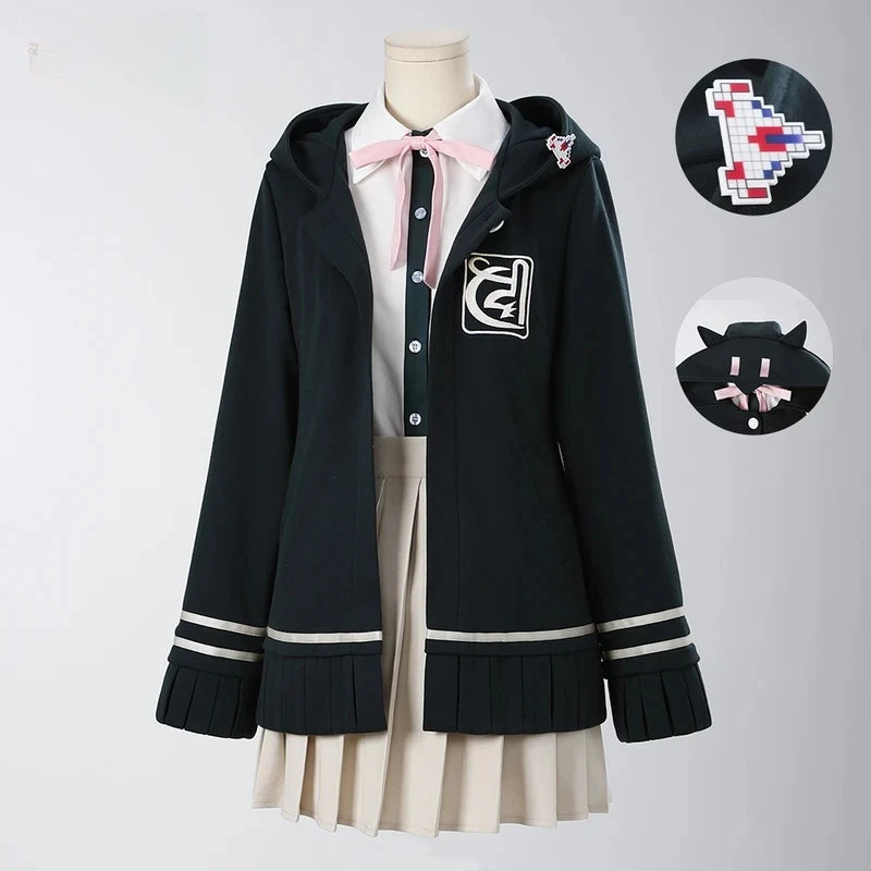 ChiaKi Nanami Cosplay Costume R-Quality Embroidery School Uniform Christmas Halloween Daily Wear