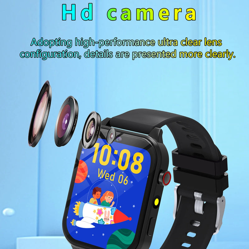 SIMSONLAB New Camera Smart Watch For Kids Games HD Touch Screen Sleep Monitor Flashlight Alarm Clock Partner Birthday Gift Boy
