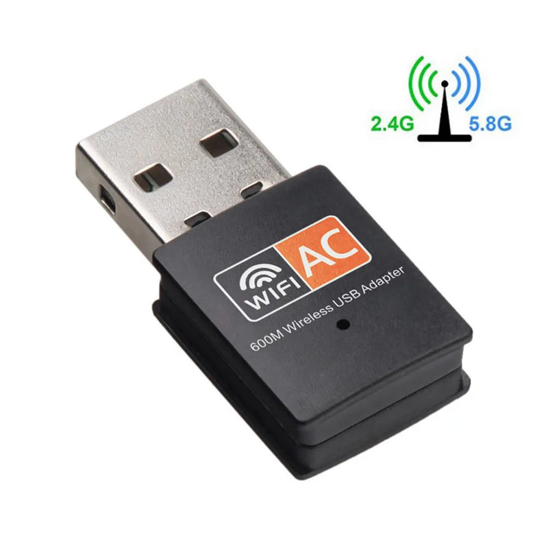 600Mbps Dual Band USB WiFi Dongle 2.4G 5GHz AC Wireless Network Adapter 802.11ac Mini Receiver For Desktop - Visuel 2 | SAMAG