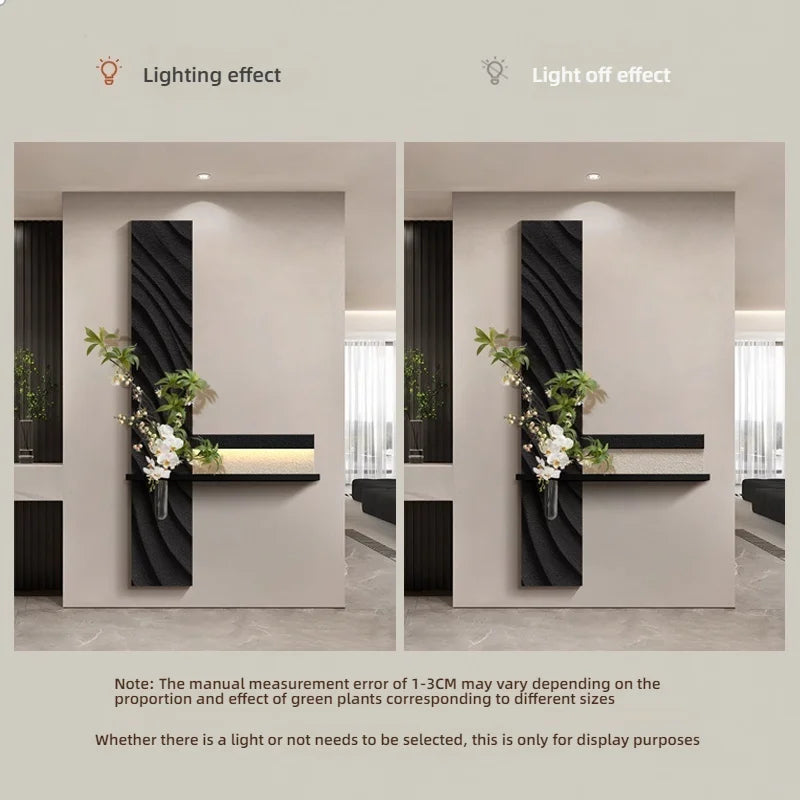 Hydroponic Green Plants Entrance LED Decorative Painting Sandstone Home Decoration Living Room Bedroom Corridor Mural Light