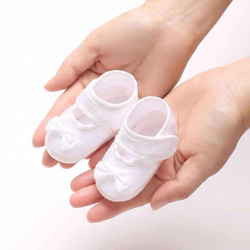 Newborn Baby's First Baptist Shoe: Newborn Boys and Girls' White Baptist Shoes Soft Sole Walking Shoes Multiple Styles-9CM/10CM