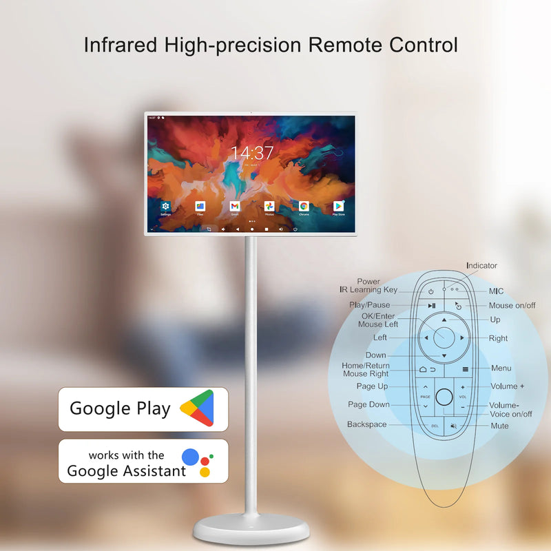 Android Smart Screen Portable Tv with Battery TV 21.5 32 Inch Wireless Movable Interactive Touch Screen Display