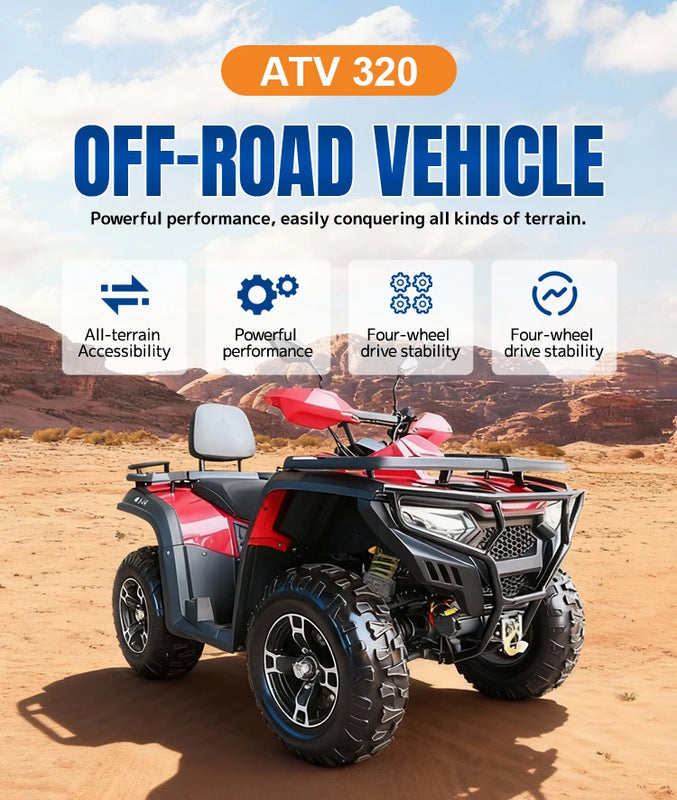 New Model 4x4 4-Stroke ATV High-Performance  Powerful Steel Automatic Shaft Drive
