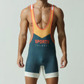 Men's Bodysuit Undershirt Gym Sports Vest Boxers Wrestling Singlets Bodybuilding Jumpsuits Cycling Running Fitness Clothing