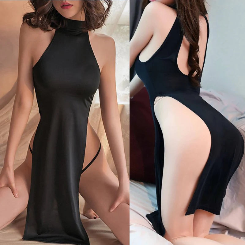 Women Lace Costume Porno Sexy Lingerie Nightgown Babydoll + Panties Sex Underwear Hot Erotic Lace Sleepwear Sex Exotic Clothes