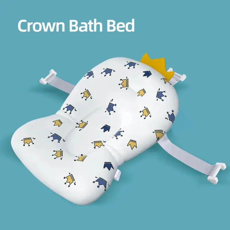 Baby Shower Bath Tub Pad Non-Slip Newborn Bathtub Mat Safety Nursing Foldable Support Comfort Body Cushion Mat Pillow Cartoon