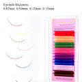 NAGARAKU Mix Color Eyelashes Make up High Quality Soft Natural Synthetic Mink Rainbow Eyelash Extension Supplies  8 Colors Mix