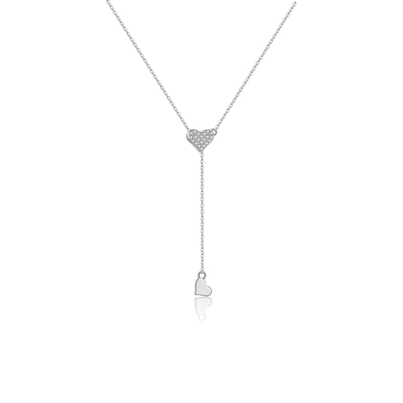 ANDYWEN 925 Sterling Silver Transformer Adjustable Chain Heart Pendant Charm Necklace Drop Choker Resizable Women Luxury Jewekry