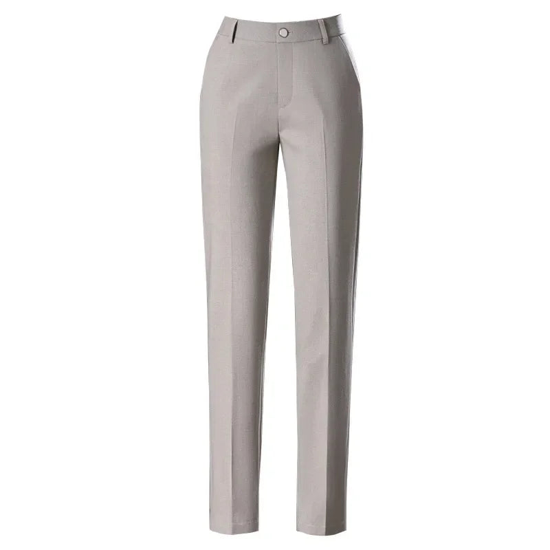 Spring Fall Black Elegant Career Formal Suit Pants Women - View 3 | SAMAG