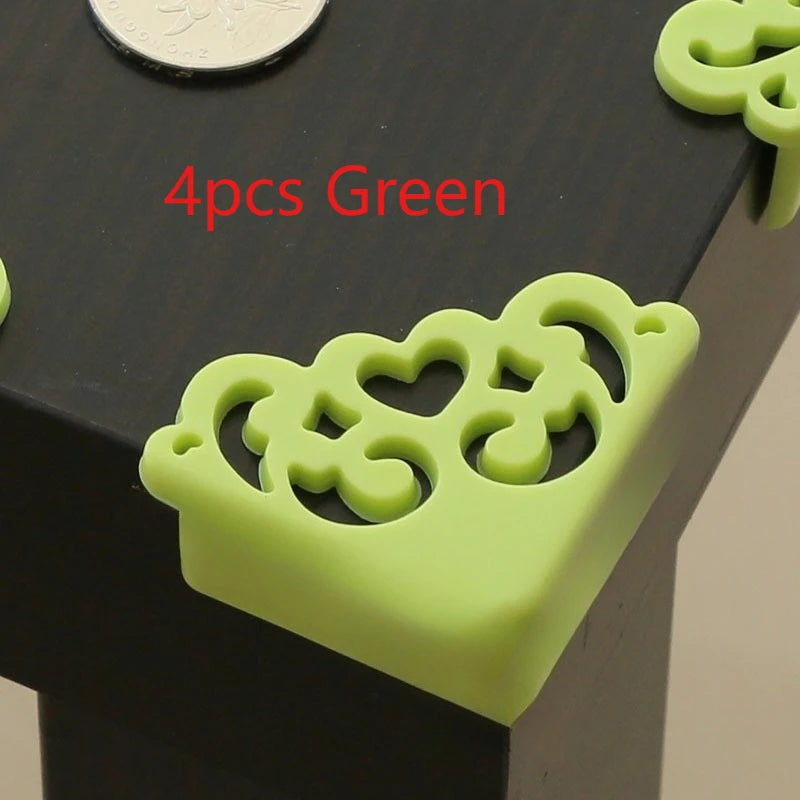 4pcs Silicone Corner Protective Cover - Elegant Hollow Flower Design, Table Corner Protector, Protecting Children's Safety