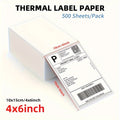 500/1000 Sheets 4''x6'' White Thermal Label Paper for Thermal Label Printers Logistics Shipping Labels 100x150mm