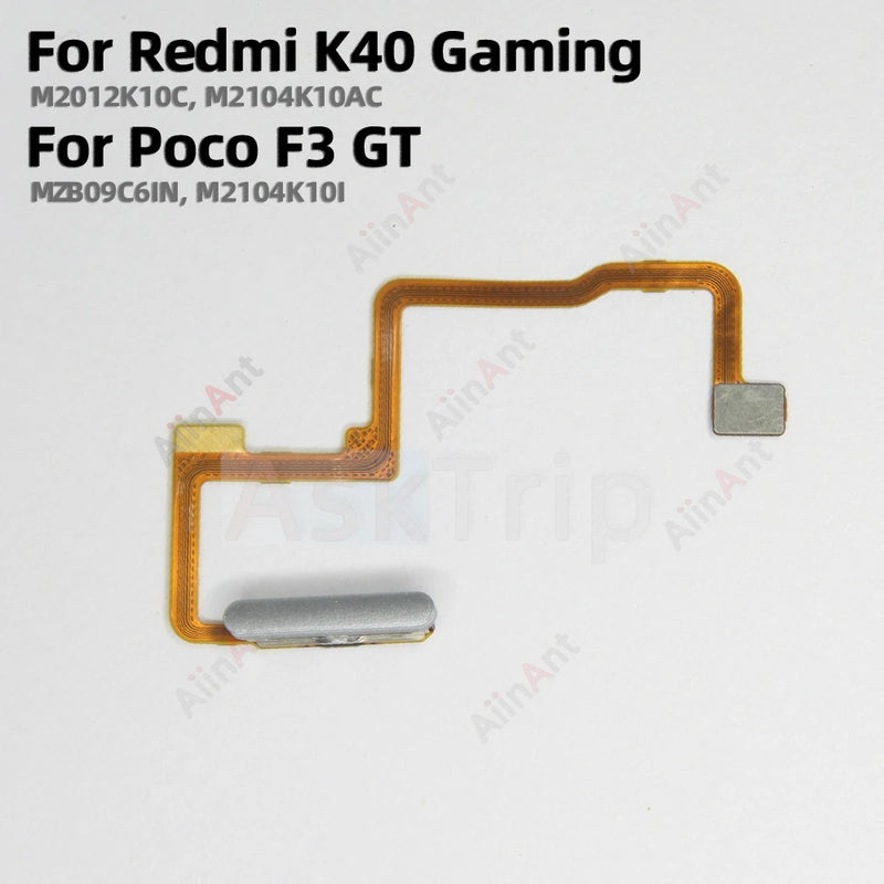 Back Side Power Button Touch ID Finger Sensor Fingerprint Scanner Flex Cable For Xiaomi Redmi K40 K40s Gaming For Poco F3 F4 GT