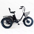20-Inch folding fat tire electric tricycle, pedal tricycle snow lithium battery bicycle 48V