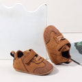 Spring Autumn Baby Unisex First Walking Indoor Outdoor Toddler Shoes With High Quality PU Leather And Soft TPR Sole For 0-18M