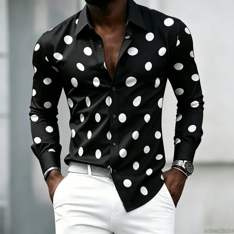 Men's shirt with polka dot print, trendy and personalized | SAMAG