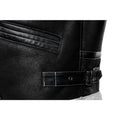 Winter Men Fleece-Lined Thicken Fur Integrated Leather New Men Leather Clothing with Stand Collar Lambswool Leather Jacket