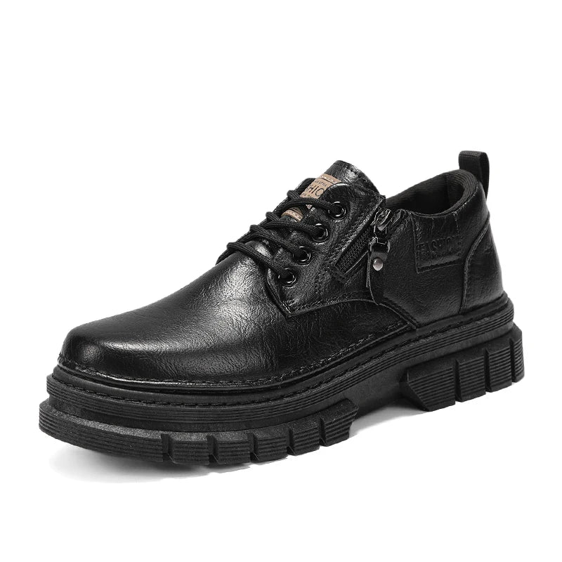 Men's casual shoes four seasons handwork comfort outdoor work shoes fashion Joker youth tide shoes business party leather shoes