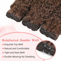 Chocolate Brown Burmese Curly Human Hair Bundles 4# Double Drawn Vietnamese Human Virgin Hair Weave Vietnamese Raw Hair Bundles