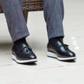 Men's Calfskin Leather Tassel Loafers Casual Flat Shoes Handmade Stylish and Comfortable Suitable for Office Street Wear