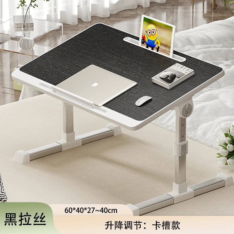 Ai Mu Xianshen Laptop Desk Foldable Bed Table Adjustable Computer Desk Office Children's Study Desk Bedroom Living Room Desk
