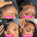 40 46 Inch 13x4 13x6 Full Frontal HD Transparent Lace Long Deep Wave Brazilian Remy Human Hair Pre Plucked Wigs 200 Density