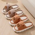 Linen Capybara Platform Women's Slippers Home New Summer Animal Designer Shoes Girls Indoor Slides Unisex Soft Non-Slip Open Toe