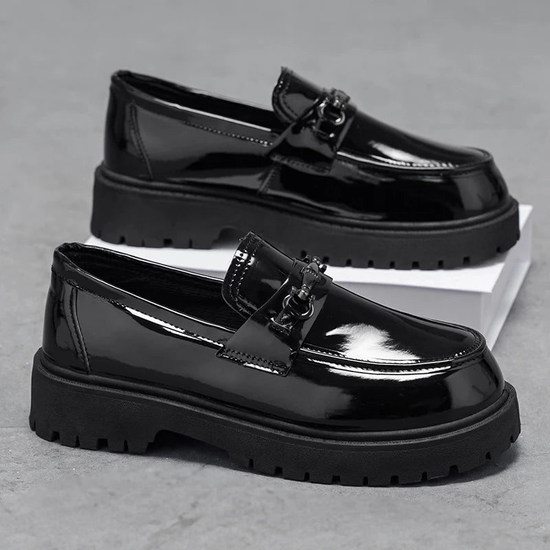 Men's casual shoes four seasons new soft-sole non-slip comfort light outdoor walking shoes fashion business visitor leather shoe
