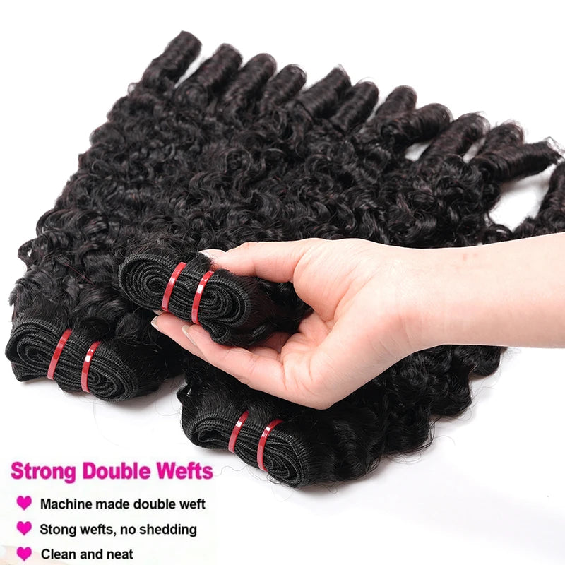 Burmese Curly Hair Bundles Pixie Curly Bundles 100% Raw Human Hair Ocean Spiral Curly Double Drawn Vietnamese Hair Weave Deep Wave