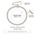5Pcs Minimalist Chain Bracelets Women Stainless Steel Twist/Paperclip/Cuban Adjustable Stack Jewelry - Visuel 8 | SAMAG