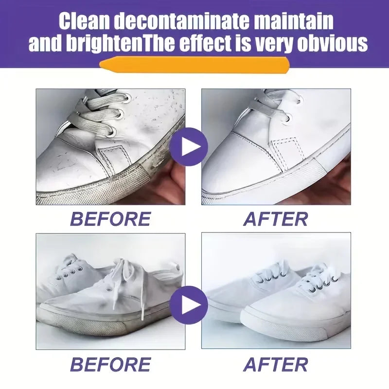 Fasilawei Multi-Purpose Shoe Cleaner Gel (Sponge-Included):  Instant Whitening，Stain Removal – Sneakers/Car Interiors