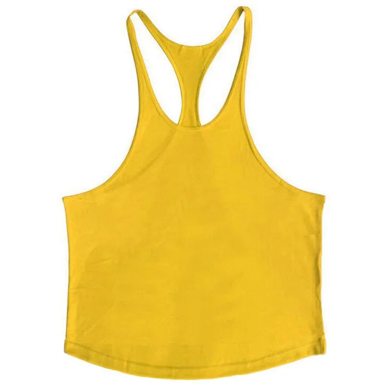 Muscle guys Gyms Tank Top Men Workout Clothing Bodybuilding Stringer Men Vests Cotton Y back Singlets debardeur fitness homme