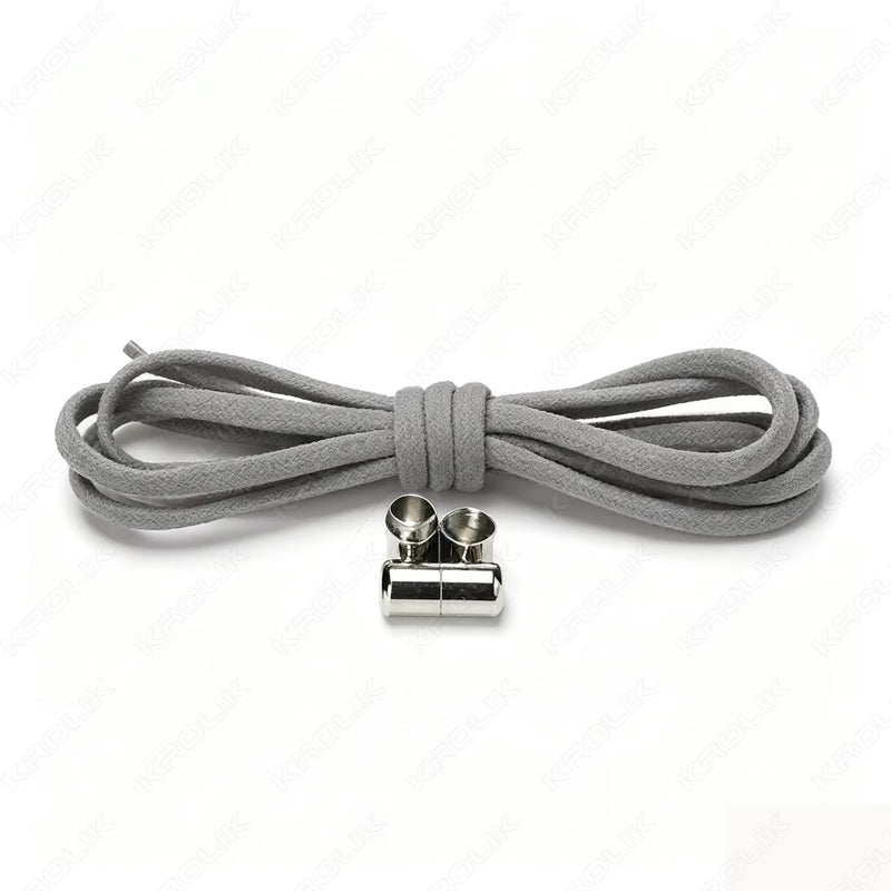 No Ties Lock Shoelaces Sneakers Elastic Shoelace Tie Free Shoe Lazy Laces Capsule Metal Lock Quick Shoe Strings for Adult Kids