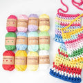 E8BD 6 Rolls Handmade Fabric Strip DIY T - shirt Yarn Knitting for Crocheting and Crafting for Hand Bag | SAMAG