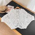 Fashion Hollow Out V - Neck Sun Protection Open Cardigan - View 2 | SAMAG