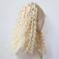Blonde Black Color Top Braided with Curly End Wig Synthetic Lace Front Wig 13x4inch Long Curly Wig Lace Front Synthetic Wig