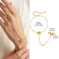 Luxury Minimalist Gold Plated Thin Chain Finger Ring Hand Bracelets for Women, Party Elegant Stainless - Visuel 13 | SAMAG
