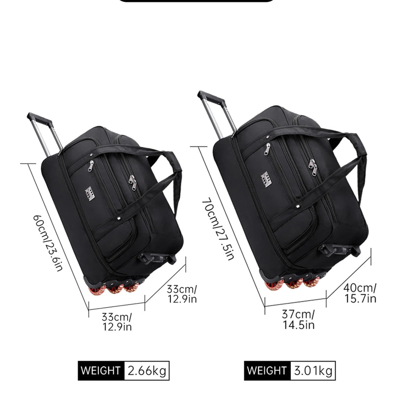 Multifunctional Trolley Travel Bag, Large-Capacity Men's and Women's Business Boarding Bag, Short-Distance Luggage Bag, Portable